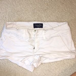American Eagle Outfitters White Stretch Shorts